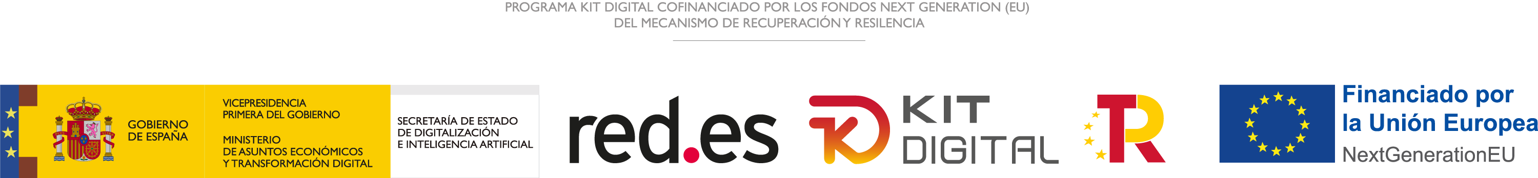 Logo completo en horizontal del Programa Kit Digital 